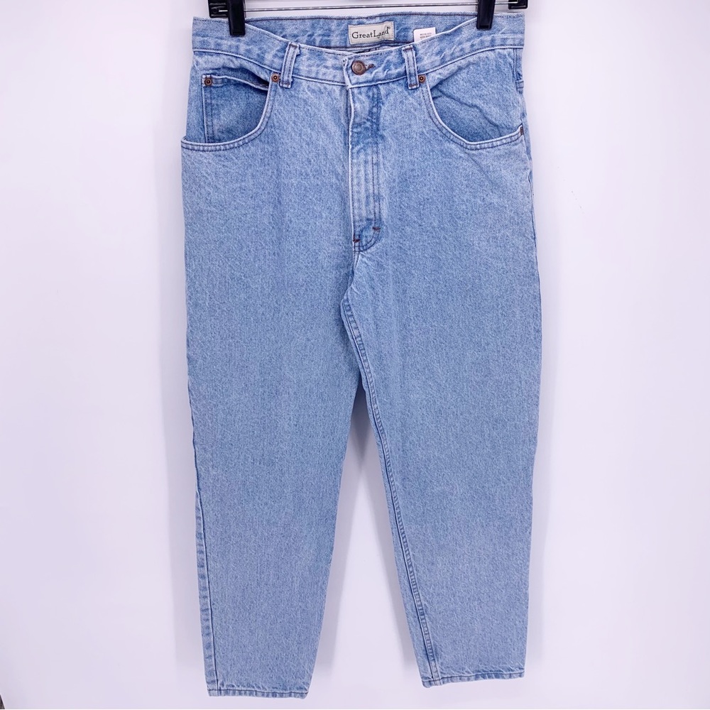 VINTAGE GreatLand Light Wash High Rise Tapered Mom Jeans